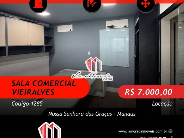 #1285 - Sala para Locação em Manaus - AM - 1