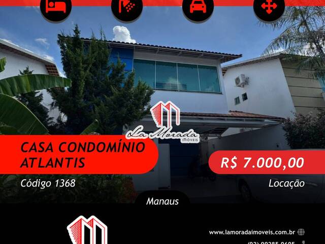 #1368 - Casa em condomínio para Locação em Manaus - AM - 1