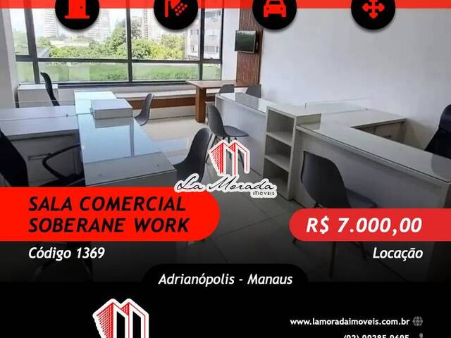 #1369 - Sala para Locação em Manaus - AM - 1